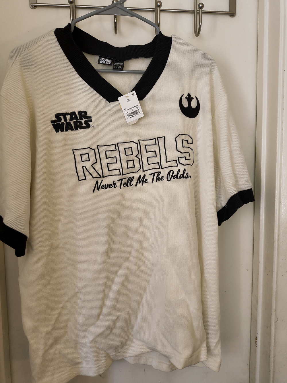 Star Wars White and Black 'REBELS' Short Sleeve Tee